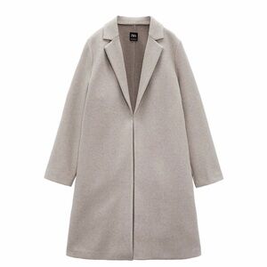 Zara Women's Tan Trench Flap Lapel Coat